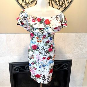 Forever 21 Women’s Floral Off the Shoulder Midi Dress SZ S